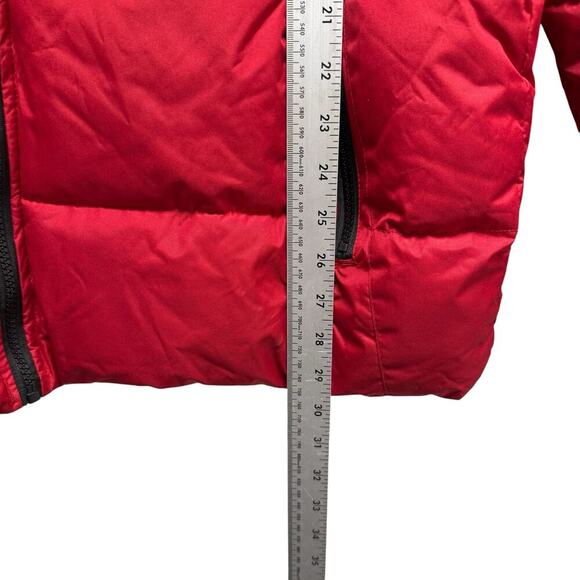 Reebok 1895 Men's Puffer Jacket Hooded Red Size Large - Picture 8 of 9